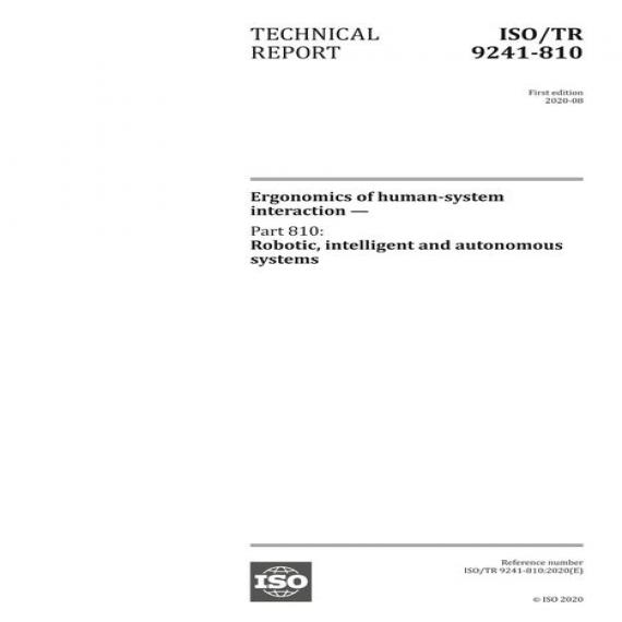 ISO/TR 9241-810:2020