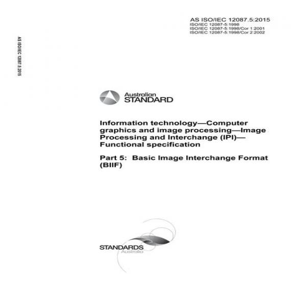 AS ISO/IEC 12087.5:2015