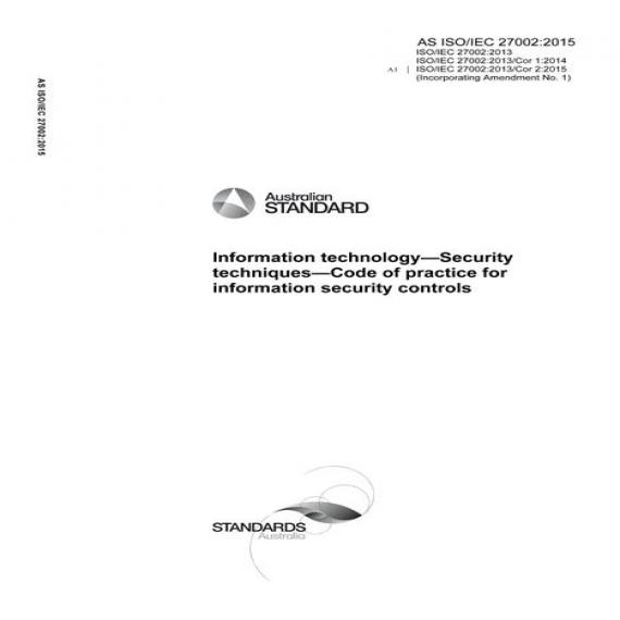 AS ISO/IEC 27002:2015