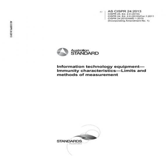AS CISPR 24:2013
