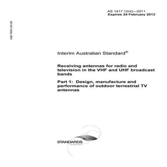 AS 1417.1(Int)-2011