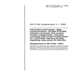 AS 2748 SUPP 1-1995