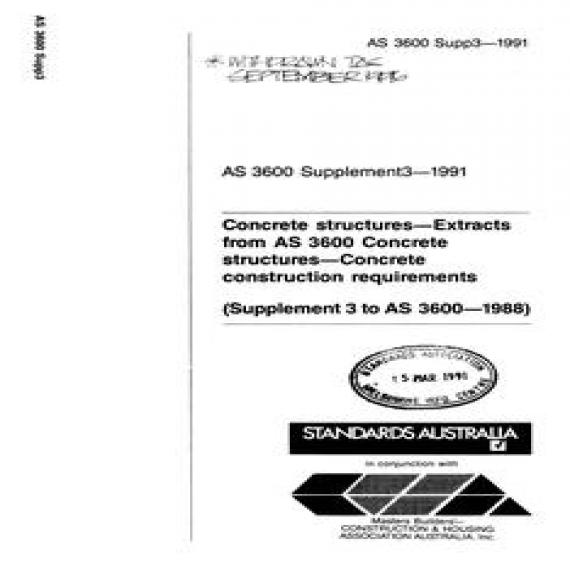 AS 3600 SUPP 3-1991