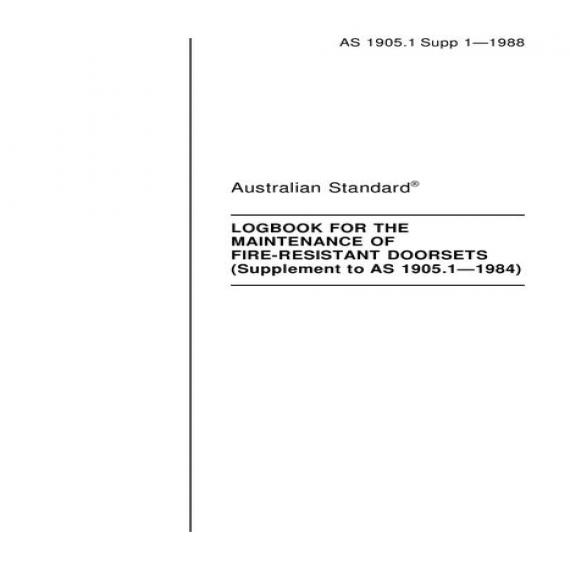 AS 1905.1 SUPP 1-1988
