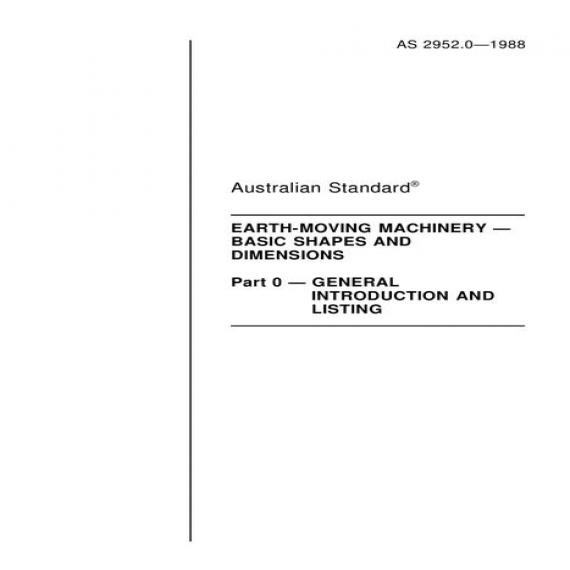 AS 2952.0-1988